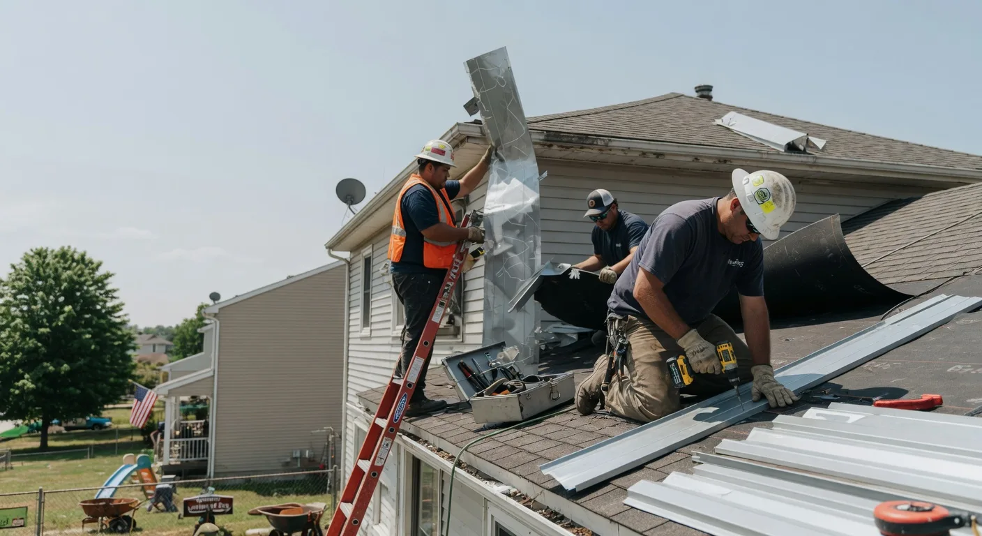 Storm Damage Metal Roof Repair in West Hickory, PA